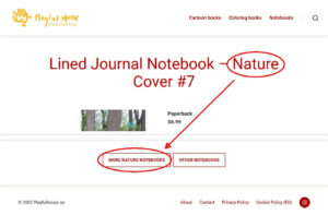 Ein Notebook aus der nature-Serie mit link zu "Mehr nature Notebooks"
