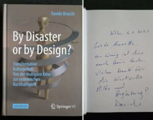 By Disaster or by Design? mit Widmung für Annette von Davide