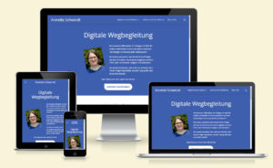 Diese website auf verschiedenen Bildschirmen von Smartphone bis Desktop