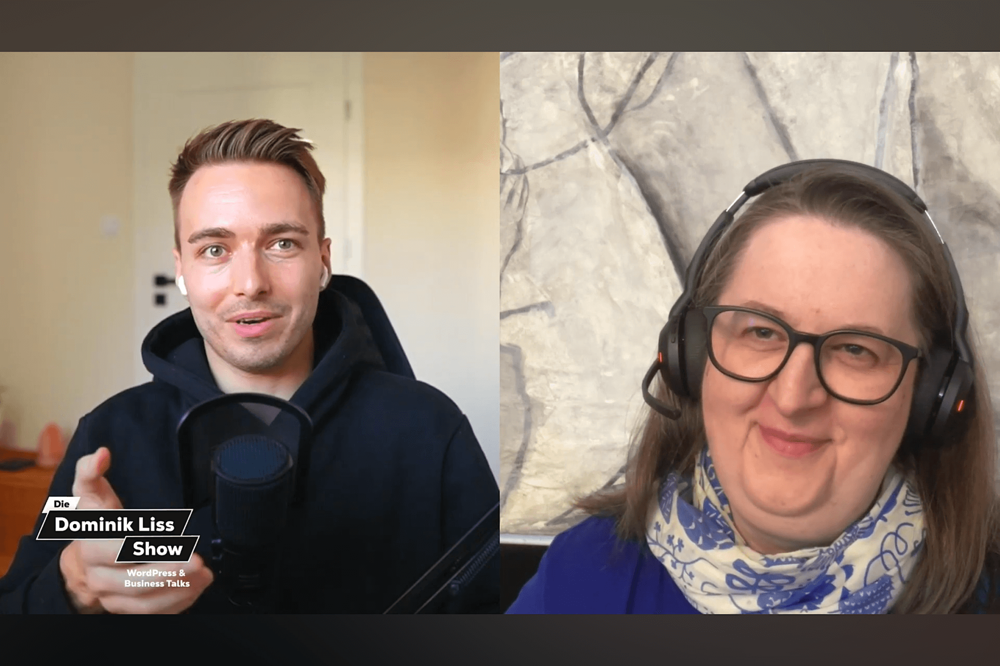 Dominik und Annette im Video-Gespräch