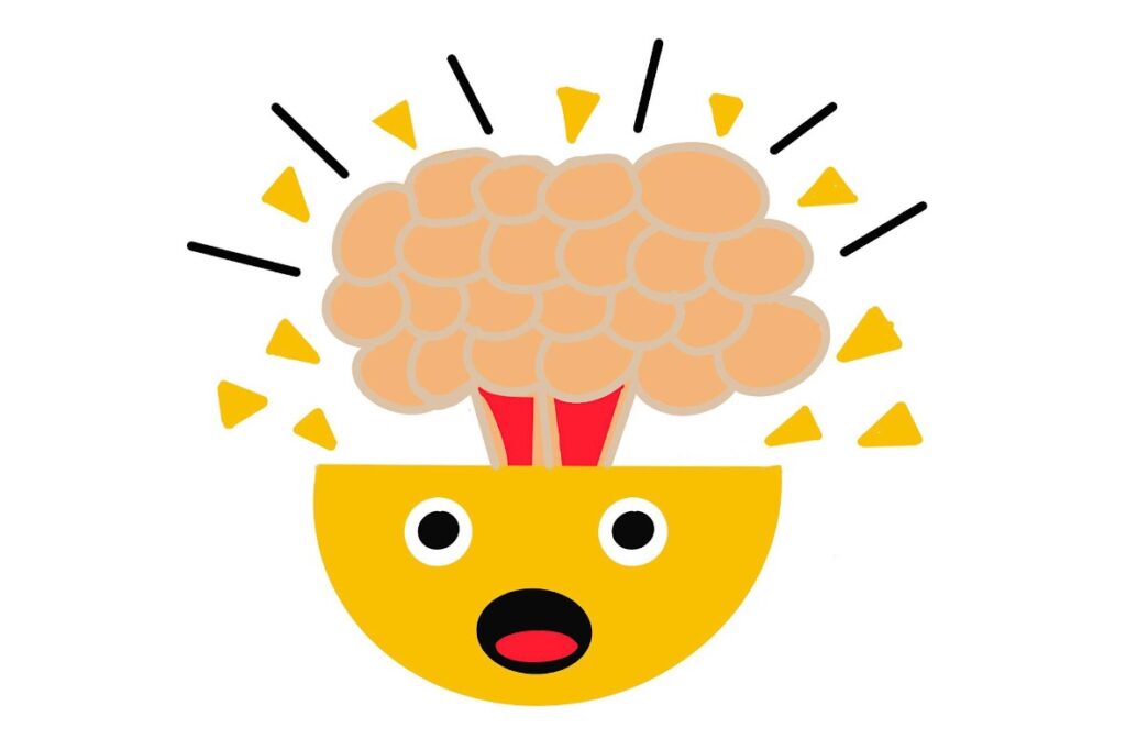 Emoji, dem das Gehirn explodiert