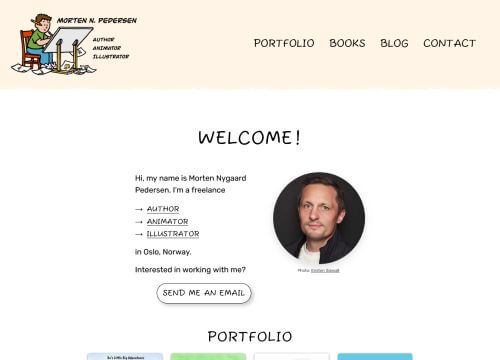 Screenshot mortenbooks.com