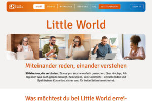 Screenshot der Startseite von Little World