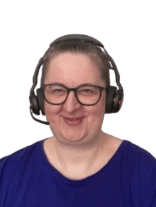 Annette mit Headset