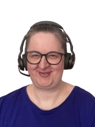 Annette mit Headset