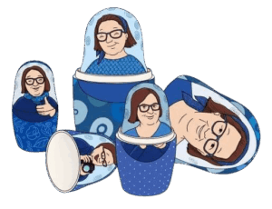 Matrioschka mit dem Gesicht von Annette